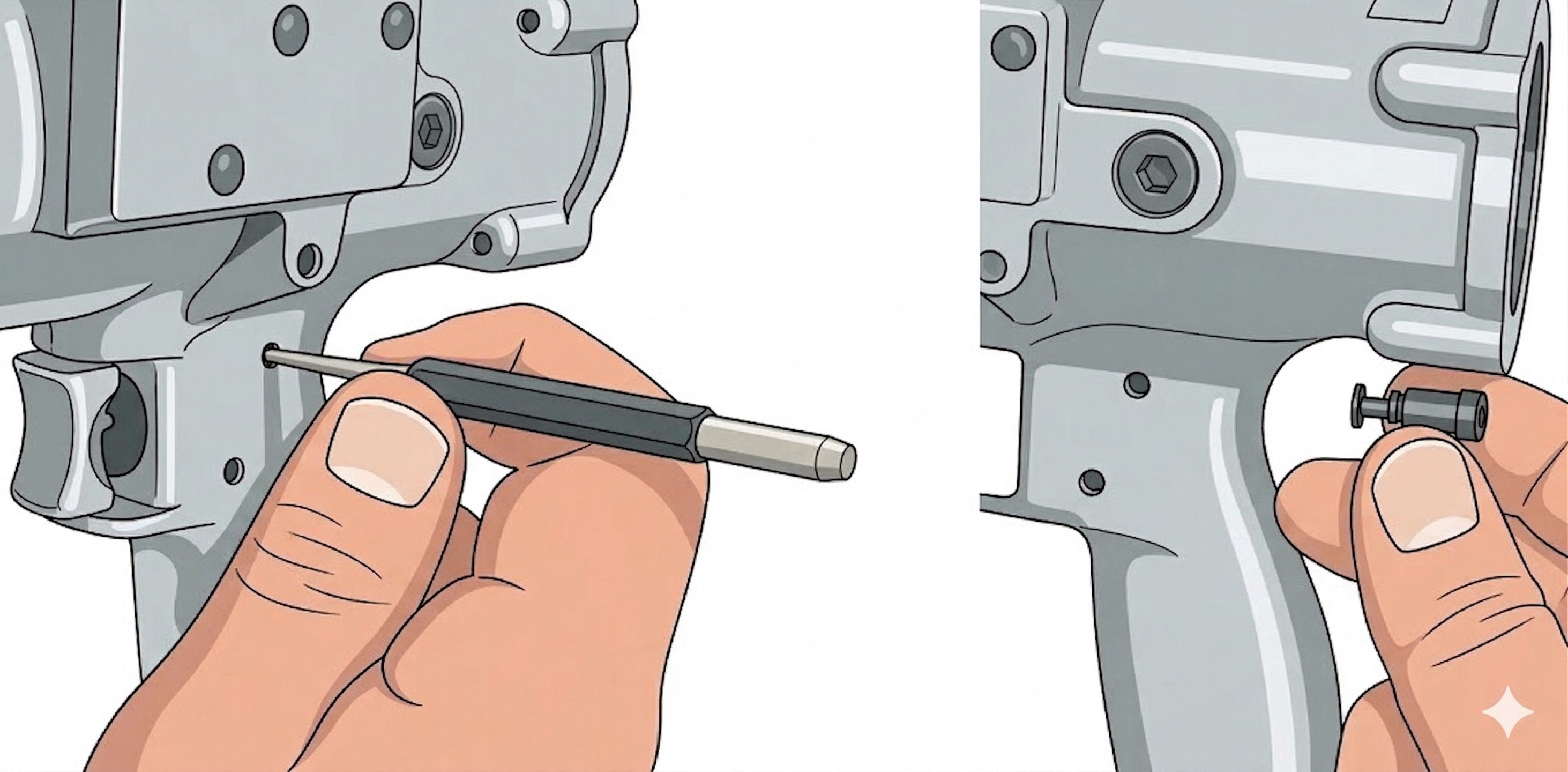 Step 1: Remove metering valve