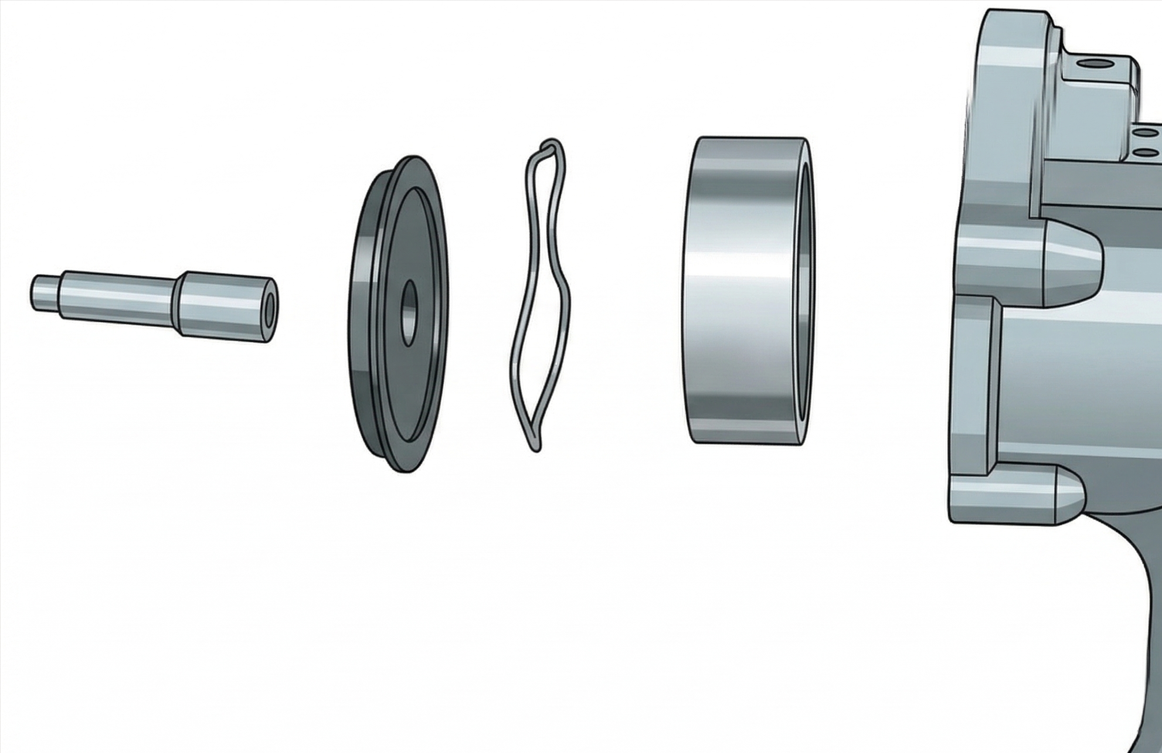 Step 1: Remove gear components and gear plate assembly