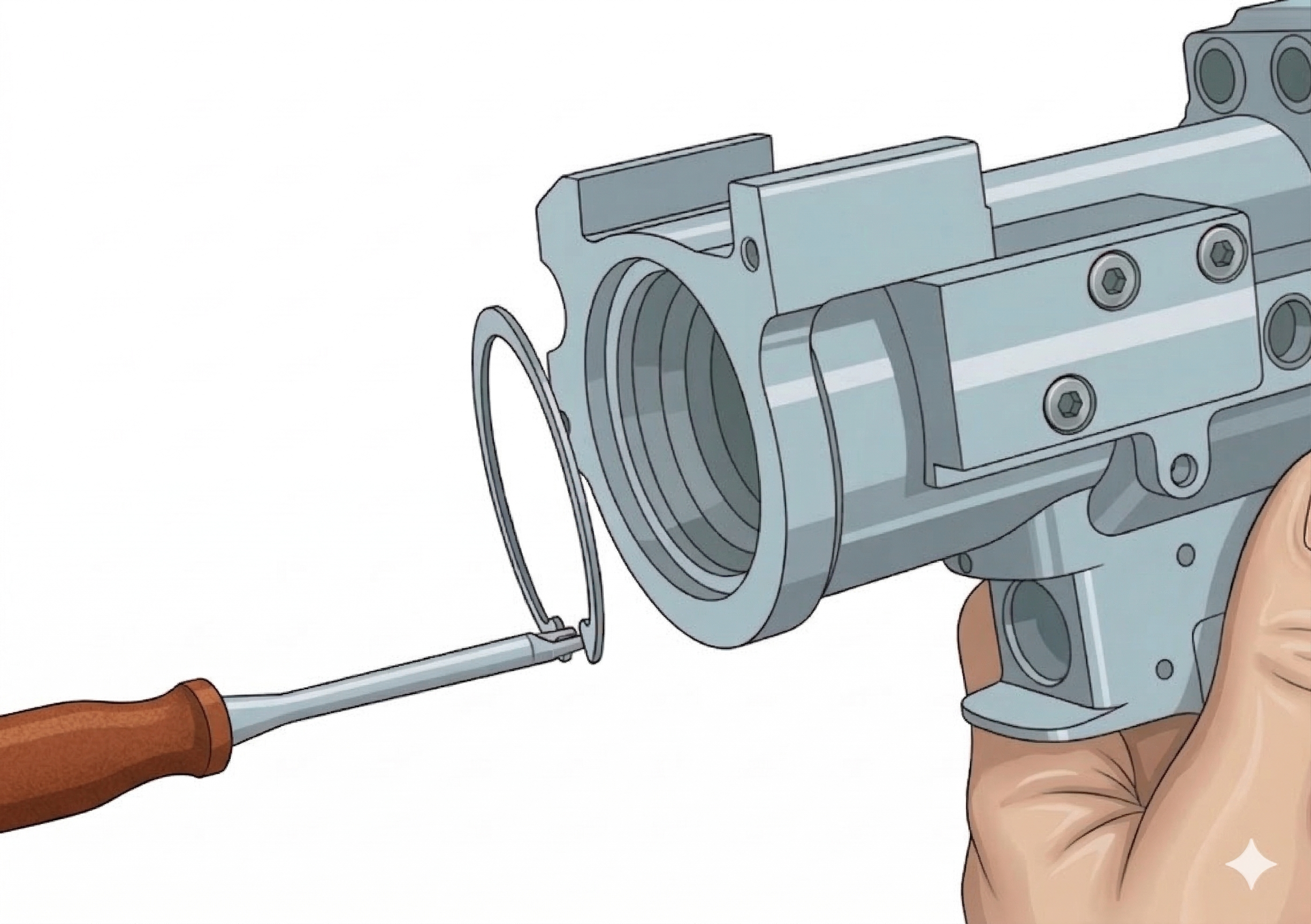 Step 3: Remove retainer ring