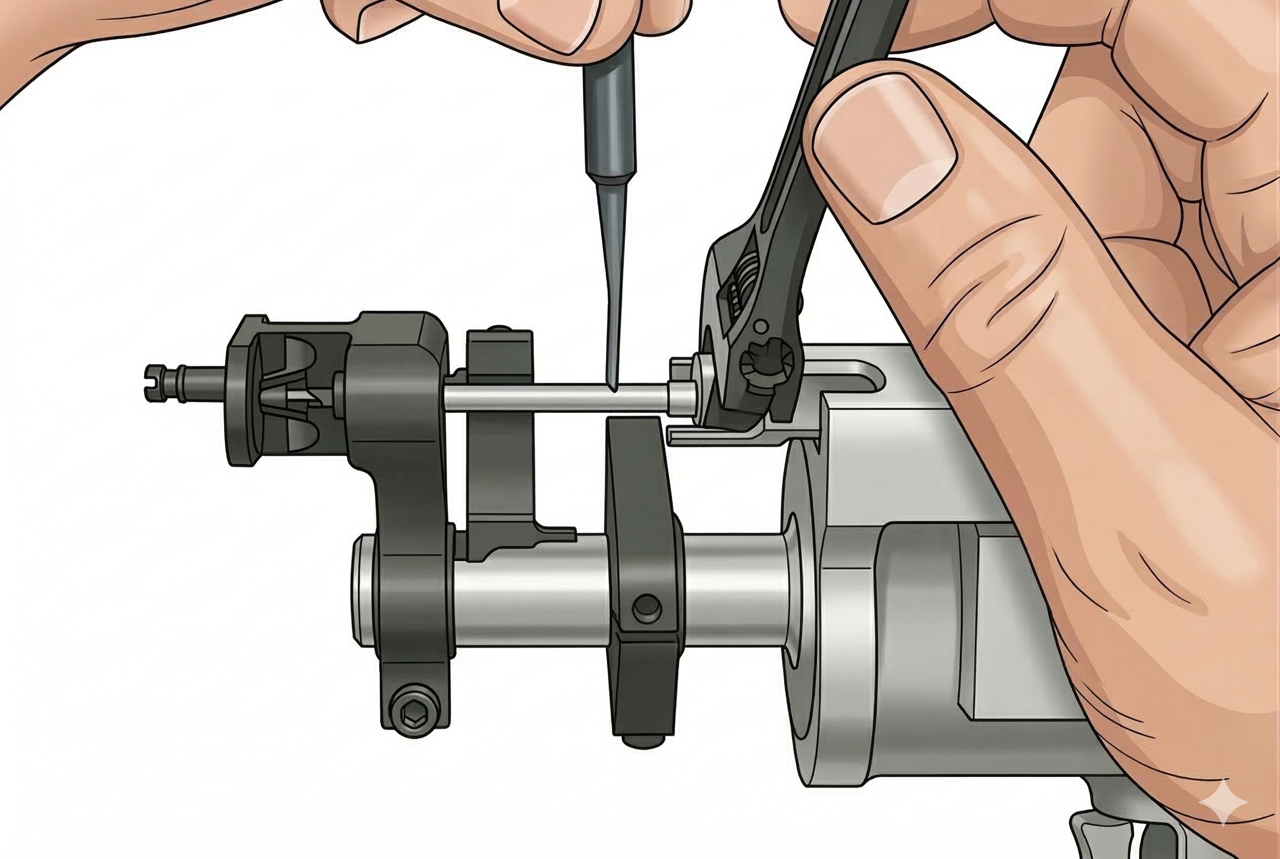 Step 1: Remove drills from spindles