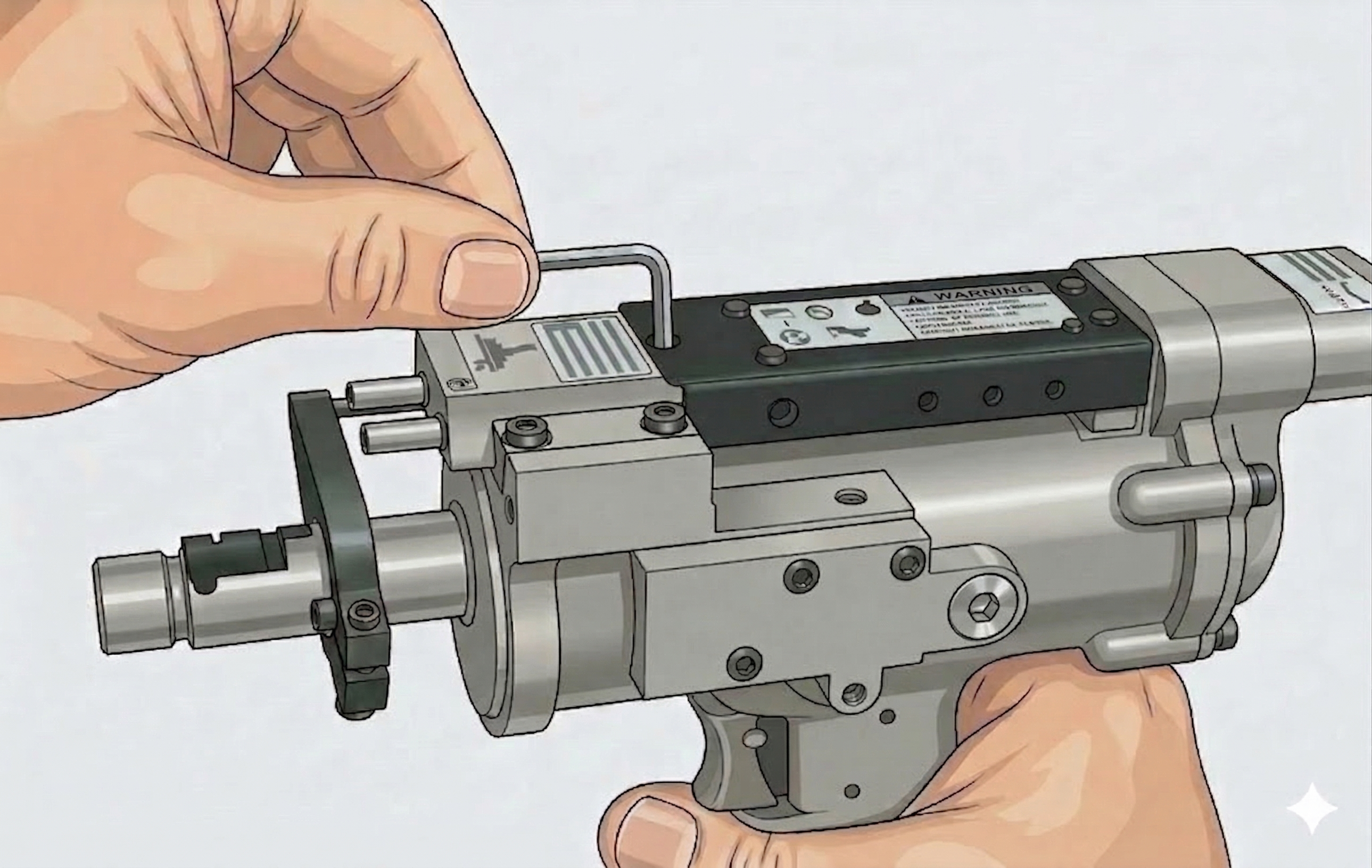 Step 1: Remove spindle cover screws