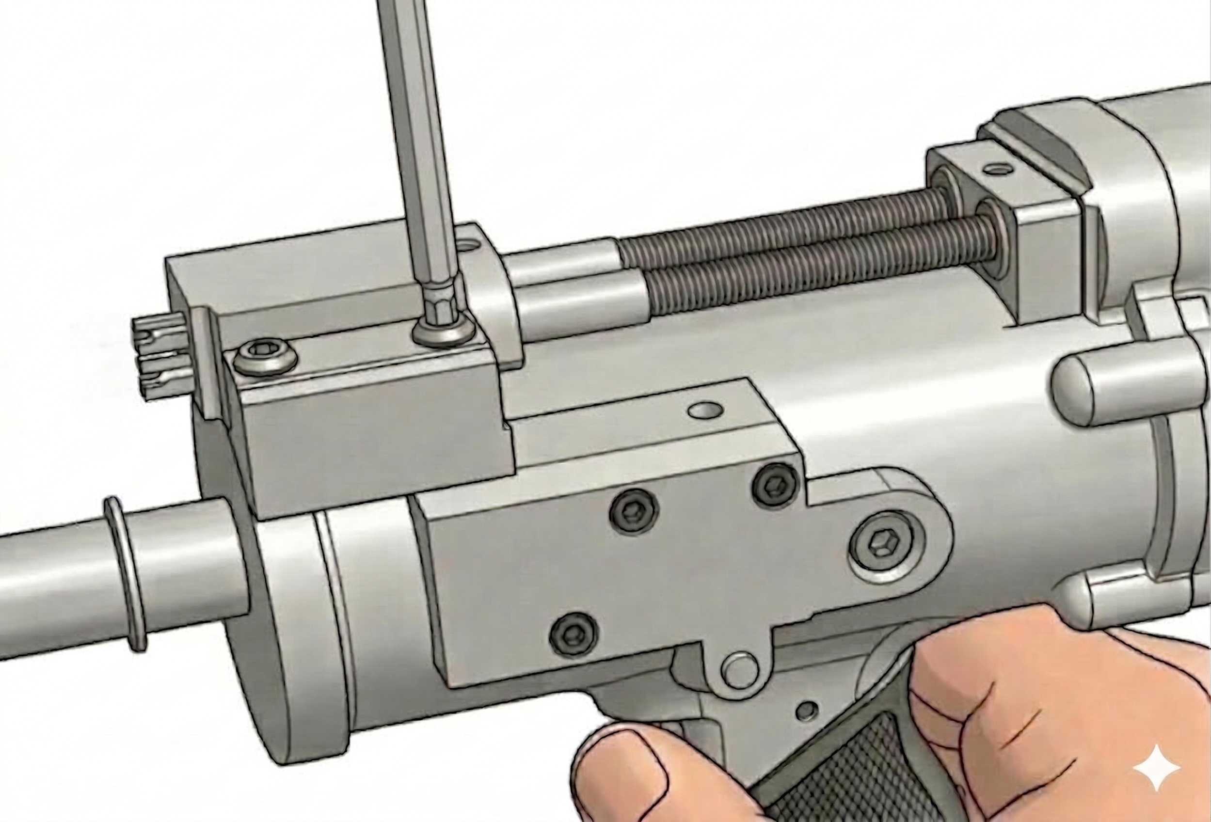 Step 2: Remove support wedge screws